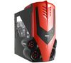 AEROCOOL PC-Gehäuse Syclone Rot-Schwarz + Mini-Gas zum Entstauben 150 ml + Spender EKNLINMULT mit 100 Feuchttüchern + Reinigungsschaum für Bildschirm und Tastatur 150 ml