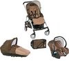 BEBE CONFORT Kombi-Kinderwagen Streety Lifestyle brown + Fußsack Lifestyle brown für Autositz der Klasse 0+ Créatis