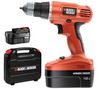 BLACK & DECKER Kabelloser Akkubohrschrauber EPC18CABK + 2 Akkus + Bohr- und Schraubsortiment/Bitset, 51-teilig A7158