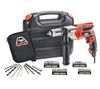 BLACK & DECKER Schlagbohrmaschine 710 W - KR703KLE10 + 50-teiliges Zubehörset in einem Etui 