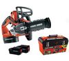 BLACK & DECKER Tronçonneuse sans fil 18 V - GKC1817TB + coffret de transport + Helm mit Visier und Gehörschutz 2944