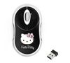 BLUESTORK Drahtlose Maus Bumpy Hello Kitty - schwarz + Spender EKNLINMULT mit 100 Feuchttüchern + Gas zum Entstauben aus allen Positionen 250 ml + Nachfüllpack mit 100 Feuchttüchern