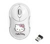 BLUESTORK Drahtlose Maus Bumpy Hello Kitty - weiß + Nachfüllpack mit 100 Feuchttüchern + Spender EKNLINMULT mit 100 Feuchttüchern