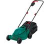 BOSCH Elektrischer Rasenmäher Rotak 320 + Gartenhandschuh aus Leder 570-20 - Größe 9/L