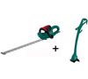 BOSCH Heckenschere 700 W AHS 6000 Pro-T + Rasentrimmer 280 W Art 23 Easytrim gratis dazu + Gartenhandschuh aus Leder 570-20 - Größe 9/L