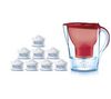 BRITA 8 Maxtra-Kartuschen + 1 Filterkaraffe Marella (rot) geschenkt - 104280