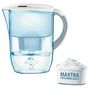 BRITA Filter-Karaffen-Set Fjord weiß 100 007 (1 Kartusche inklusive) + Pack von 3+1 Filterkartuschen MAXTRA