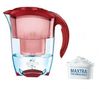 BRITA Set Tischwasserfilter Elemaris Rot 1001 991 (inklusive 1 Kartusche) + Pack von 3+1 Filterkartuschen MAXTRA