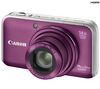 CANON PowerShot  SX210 IS Violett + Kompaktes Lederetui 11 x 3,5 x 8 cm + SDHC-Speicherkarte 16 GB