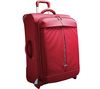 DELSEY Trolley Fiber Lite 2 Rollen 63 cm Rot + Reiseset mit aufblasbarer Kopfstütze