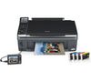 EPSON Drucker Stylus SX410 + USB-Kabel A männlich / B männlich 1,80m + T071 - Druckerpatrone - 1 x Schwarz + T071 - Druckerpatrone - 1 x Cyan + T071 - Druckerpatrone - 1 x Magenta + T071 - Druckerpatrone - 1 x Gelb + Papier Goodway - 80 g/m2- A4 - 500 B