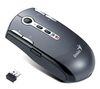 GENIUS Lasermaus Navigator T835 + USB-Hub 4 Ports UH-10 + Spender EKNLINMULT mit 100 Feuchttüchern + Mauspad Jersey Cloth - silber