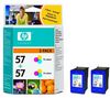 HP 2er Pack Tintenpatronen No 57 - Bunt