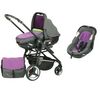 JANE Kombi-Kinderwagen Cross Reverse + Matrix Light Iris + Universal-Fußsack Coffee