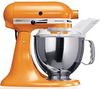 KITCHENAID Multifunktionsküchenmaschine Artisan 5KSM150PSETG Mandarinfarben + Flockenquetsch-Vorsatz Jupiter 476860