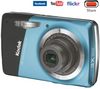 KODAK EasyShare  M530 Blau + Ultrakompaktes Etui 9,5 x 2,7 x 6,5 cm + SD Speicherkarte 2 GB + Akku KLIC-7006