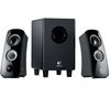 LOGITECH 2.1 Lautsprechersystem Z323 + .Audio Switcher Headset-Umschalter + PC Headset 120