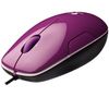 LOGITECH Laser Maus LS1 - Violett + Mauspad Jersey Cloth - silber