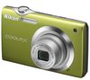 NIKON Coolpix  S3000 Grün + Ultrakompakte PIX-Ledertasche + SDHC-Speicherkarte 4 GB + Akku EN-EL10-kompatibel + Speicherkartenleser 1000 in 1 USB 2.0