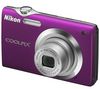 NIKON Coolpix  S3000 Magenta + Ultrakompaktes Etui 9,5 x 2,7 x 6,5 cm + SDHC-Speicherkarte 4 GB + Akku EN-EL10-kompatibel