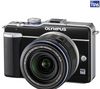 OLYMPUS Pen E-PL1 - Schwarz + Objektiv M.ZUIKO DIGITAL ED 14-42 mm + Etui Pix Medium + Schwarze Tasche + Akku PS-BLS1-kompatibel + SDHC-Speicherkarte Premium 32 GB 60x