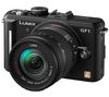 PANASONIC DMC-GF1KEB-K (Set 14-45 mm) Schwarz + Tasche DMC-BAG1 + SDHC-Speicherkarte Premium 32 GB 60x