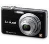 PANASONIC Lumix  DMC-FS11 - schwarz + Kompaktes Lederetui 11 x 3,5 x 8 cm + SDHC-Speicherkarte 8 GB