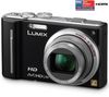 PANASONIC Lumix  DMC-TZ10 schwarz + Panasonic Lederetui, Schwarz