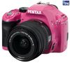 PENTAX K-x - Pink + Objektiv DA L 18-55 mm f/3,5-5,6 + Tasche Reflex 15 X 11 X 14.5 CM + SDHC-Speicherkarte 8 GB + Ladegerät 8H LR6 (AA) + LR035 (AAA) V002 + 4 Akkus NiMH LR6 (AA) 2600 mAh + Stativ PANORAMIC