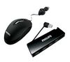 PHILIPS Set Maus + Hub SCO3210/10 + Hub 4 USB 2.0 Ports + Spender EKNLINMULT mit 100 Feuchttüchern