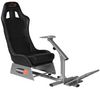 PLAYSEATS Rennsitz A1GP - Schwarz + Fußplatte zur Anbringung eines Lenkrads  + Schutzteppich 40000 - schwarz + Seat Slider  + Halterung für Schaltungen G25