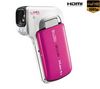 SANYO HD-Camcorder Xacti CA100 rosa + Tasche  + Akku DB-L80AEX + SDHC-Speicherkarte 8 GB