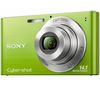 SONY Cyber-shot  DSC-W320 Grün + Ultrakompakte PIX-Ledertasche + SDHC-Speicherkarte 4 GB