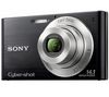 SONY Cyber-shot  DSC-W320 Schwarz + Ultrakompakte PIX-Ledertasche + SDHC-Speicherkarte 8 GB + Lithium-Akku NP-BN1