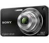 SONY Cyber-shot  DSC-W350 schwarz + Ultrakompakte PIX-Ledertasche + SDHC-Speicherkarte 4 GB + Lithium-Akku NP-BN1