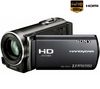 SONY High Definition Camcorder HDR-CX155 + Lithium-Akku NP-FV50 + SDHC-Speicherkarte 8 GB + HDMi-Kabel - Mini HDMi - 2 m - Gold-Stecker