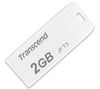 TRANSCEND JetFlash T3 - USB-Flash-Laufwerk - 2 GB - weiß + Spender EKNLINMULT mit 100 Feuchttüchern + Gas zum Entstauben aus allen Positionen 250 ml