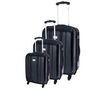 TRAVEL ONE 3er Set Trolley Louxor - 4 Rollen Schwarz