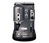 KITCHENAID Espressomaschine Artisan 5KES100EPM grau + Entkalker für Espressomaschinen + 2er Set Espressogläser PAVINA 4557-10 + Kaffeemühle 5KCG100EPM